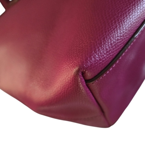 Coach Magenta Leather Tote Bag - Picture 6 of 15